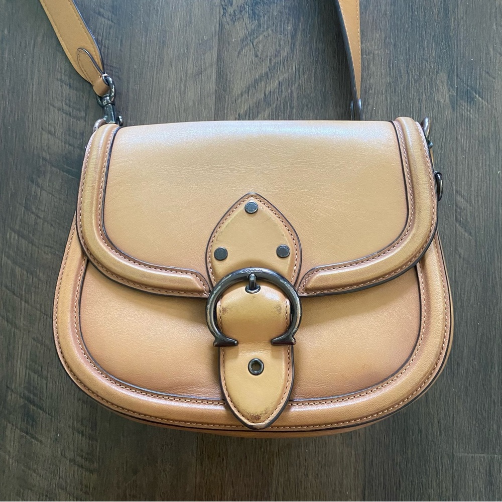 Classic Coach Beat Tan Saddle Crossbody Bag Gradient Brown L2022-C0749 - Picture 2 of 15